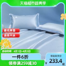 Waterstar Home Textile 600D HIGH-END JACQUARD ICE SILK MAT COLLAPSIBLE SUMMER ICE SILK MAT THREE SETS SUMMER MAT