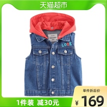 (single piece) Mark Jenny boy girl cowboy waistcoat child with hat vest spring fit 220037