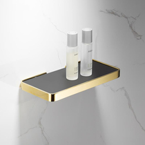 Black gold brass bathroom rack toilet wash table wall storage bath wall-mounted toilet