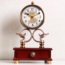 European style retro clock clock home desktop old-fashioned creative personality living room new Chinese style clock American pendulum clock