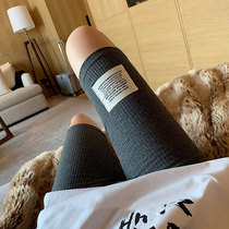 Pregnant womens cotton shorts childrens summer outdoor wear threaded leggings fashion five-point cycling pants tight belly pants tide