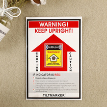  Anti-tilt label anti-dumping logo dumping display label anti-inverted logistics and transportation monitoring label