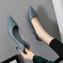 High heels Women pointed thin heel 2021 spring new womens shoes with Korean version of Joker shallow professional fashion single shoes