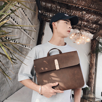 Light Business Mens document bag gloves briefcase leisure travel messenger bag shoulder bag New Youth backpack tide bag