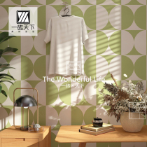 Nordic hipster green geometric tiles 300 × 300 restaurant bathroom balcony kitchen wall tiles non-slip floor tiles