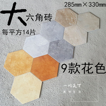 Nordic industrial style living room dining room hexagonal brick large hexagonal floor brick cement brick antique brick tile 285*330