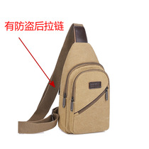 Chest Bag Men Canvas Single Shoulder Bag 100 Hitch Men Skew Satchel Front Pack Sports Casual Travel Backpack Small Mens Bag Wave