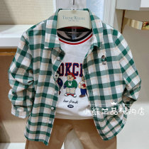Spot Teenie Weenie 22 spring boy plaid shirt TKYC221202A shirt LA221201A