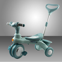 Childrens tricycle pedal trolley 1-3-2-6 years old baby car boy and girl light rice blueprint 5