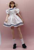 1 6 phicen female soldier model dress S34 Selar suit student dress white PL232