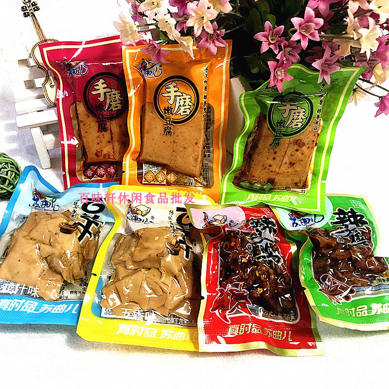 Su Quer spicy spicy chicken barbecue spicy hand-grinding tender tofu five-scented chicken juice bean dry snack weighing 5 pounds