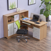 Staff office desk Office single staff computer desk and chair combination Simple modern double financial office desk