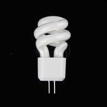 12V low voltage G4 small socket energy-saving lamp two-pin spiral yellow light white light crystal light mirror headlight light source bulb