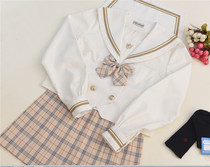 Swallowjk Home Shi Zhi Ya double-breasted gold parent-child line Orthodox JK uniform middle suit