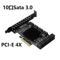 PCI-E 4X 3 0 to 10 SATA3 hard 6G expansion card ASM1166 master GEN3 support Synology