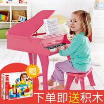 Hape30 key piano Grand vertical mechanical baby wooden boys and girls childrens educational toys music Enlightenment