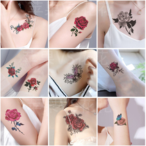 Disposable tattoo stickers female waterproof durable Korean simulation sexy ankle Net red clavicle tattoo stickers ins Wind