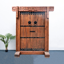 Chinese Solid Wood Elm Wood Imitation Ancient Door Building Villa house Courtyard Double Pairs Open Door Folk Ancestral Hall Gate Custom