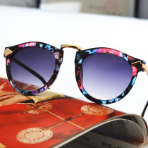 New retro floral glaze fashion lace big frame ladies polarized driving sunglasses tide People sunglasses