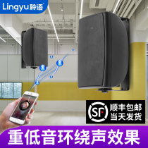 Ling wireless Bluetooth wall-mounted speaker dance studio meeting active audio wall subwoofer speaker classroom dedicated