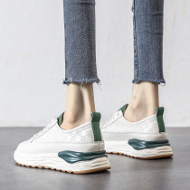 Soraki Outlet Little Fairy Tide Hitch⭐The thick bottom genuine leather small white shoes female summer soft bottom light