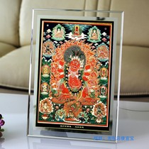Customized horse head Ming Wang Portrait 3 photo paper plastic seal Thangka Buddhism Tantra Buddha painting horse head King Kong setting