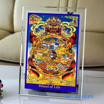 Custom high-definition life reincarnation picture paper plastic Thangka six Reincarnation Tibetan Tantric table