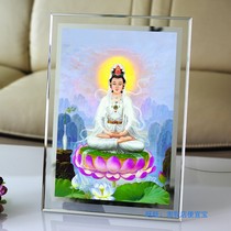 Custom Guanyin Bodhisattva sitting lotus portrait 098 Guanyin Taishi picture photo paper double-sided plastic photo frame table