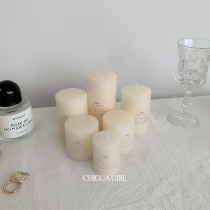 ins big cylindrical candle festival wedding smokeless tasteless European Candle Cafe home decoration desktop ornaments