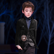 Boys dress British style childrens tuxedo piano performance clothes boy foreign Spring and Autumn new host suit