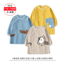 Ao Beimei Corduroy Long Childrens Waterproof Coat Cotton Cartoon Baby Anti-dressing Mens and Womens Painting Clothes
