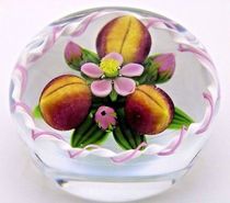  Pink Flower Peach Art Glass Town Paper Pendulum Pieces Living-room Decoration Home Desktop Crystal Crafts