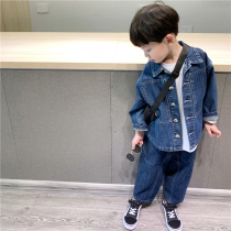 Childrens moms customized male and female Han versions Jeans Shirt Children Loose Shirts Baby Denim Jersey Jacket Autumn Clothing