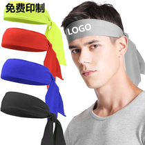 Strap headband custom printed solid color pirate sweat-absorbing headscarf competition anti-sweat belt tie headscarf printable logo