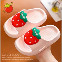 Childrens slippers female cartoon baby home cute non-slip children Strawberry princess shoes summer soft bottom boys
