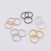 Shanghai Jiadai hand made DIY jewelry accessories gold embossed connecting ring opening ring key chain accessories