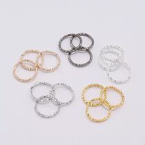 Shanghai Jiadai hand-made DIY jewelry accessories Gold embossed connecting ring open ring key chain accessories