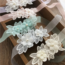 Original beautiful Super fairy lace wrist flower wedding bridal bridal bridesmaid hand Flower Festival performance wristlet arm ring