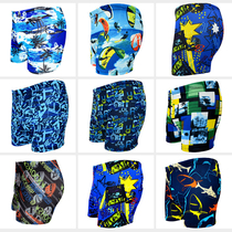 Swimming trunks mens anti-embarrassment show big sexy flat corner quick-drying professional hot spring adult size saucy mens swimsuit tide