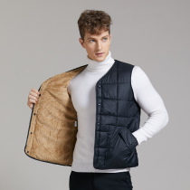 Autumn and winter warm padded down down cotton waistcoat men wear lamb wool cotton vest middle-aged and elderly horse clip