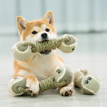 Dog rope knot toy Shiba Dog Fighting Bai Bear molars resistant to bite halitosis cleaning teeth boring alone pet small dog