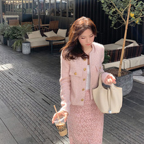 ◆ Mays ◆ Pink Love Light Luxury High Proportion Wool Little Fragrant Coat Advanced Temperament Tweet Coat
