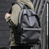 Hong Kong Tide brand shoulder bag mens 2021 new personality simple leather backpack Business Travel multifunctional travel bag