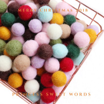 2cm wool felt decorative wool ball Christmas tree flower box Garland wool ball handmade accessories photo props