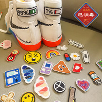 Sweet melon sneakers custom LOL electric play pixel goodgame trendy magic sticker AF1Blazer homemade DIY