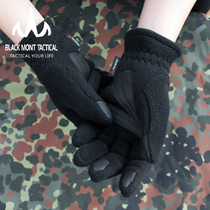 American BMT black peak tactical POLARTEC fleece gloves men and women outdoor full finger gloves warm touch screen P200