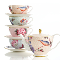 Spot WedgwoodCuckoo Cuckoo Cuckoo Afternoon Tea Set Teacup Pot Sugar Milk Cake Rack Gift