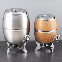  Bar beer keg Stainless steel draft beer keg Fresh beer keg draft beer gun barrel Red wine barrel double insulation with faucet