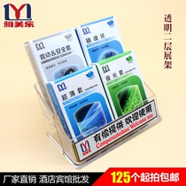 Yamelele transparent two-story exhibition shelf Hotel paid supplies ultra-thin safety luminous lasting cover Guesthouse Outdoor travel