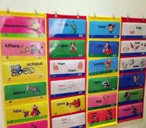 Pepsi Kona Storage Tale custom-made new products 6 grid Hong Kong childrens literacy card hanging bag super large word bag